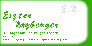 eszter mayberger business card